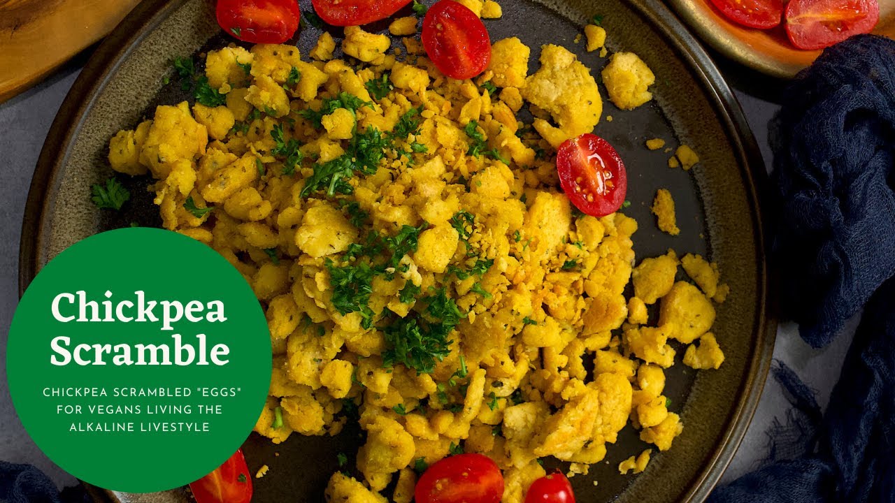 Chickpea Scrambled Eggs - How To Make VEGAN CHICKPEA SCRAMBLE - Easy Alkaline Egg Replacement Recipe