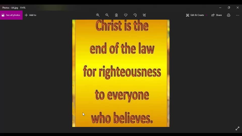 CHRIST IS THE END OF THE LAW