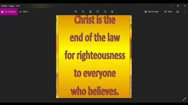 CHRIST IS THE END OF THE LAW
