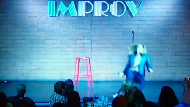 Divine Justice - Comedian Heather McDonald Collapses Right After Pro-Vax Joke