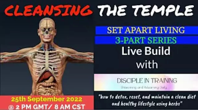 RESCHEDULED BUILD ''CLEANSING THE TEMPLE'' SESSION 1 FEAT DISCIPLE IN TRAINING