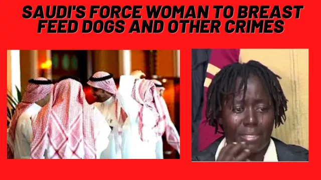 Woman forced to breastfeed pups in Saudi Arabia