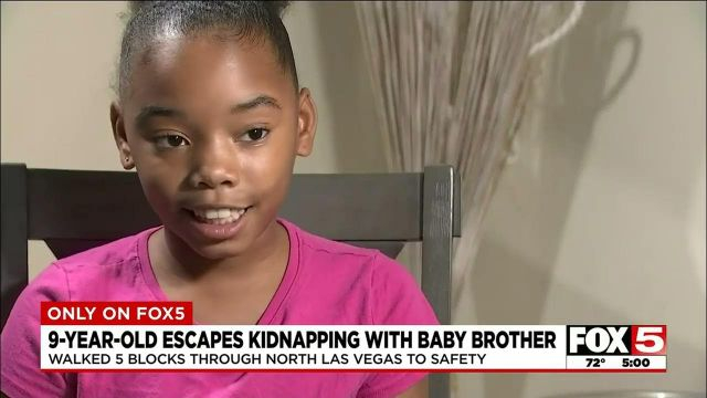 9-year-old shares how she escaped her kidnapper in North Las Vegas with baby brother in arms