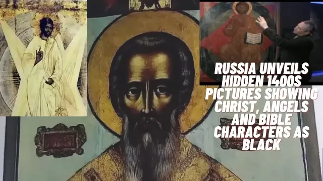 Russia opens it's cellars and shows 1400's picture of Jesus...Russia's black Icons