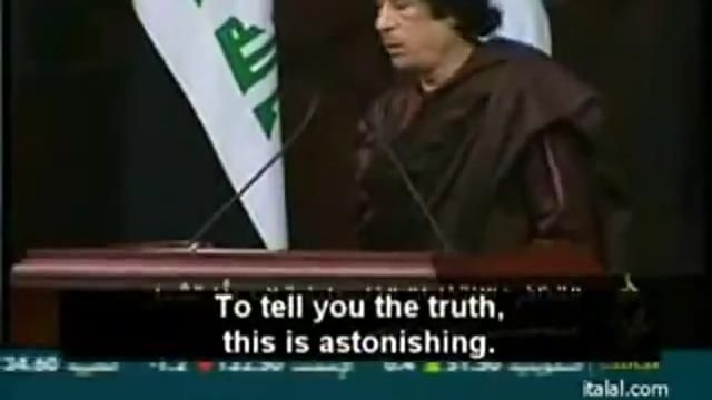GADDAFI CALLS OUT FAKE ARAB LEADERS --> AMERICA HANGED SADDAM & WE MIGHT BE NEXT (WITH ENGLISH)