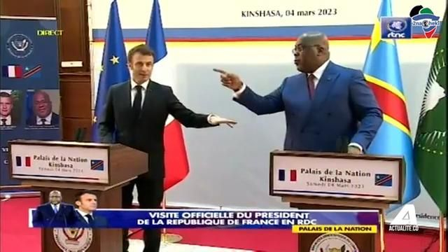 DR Congo President Completely Embarrasses French President During Press Conference