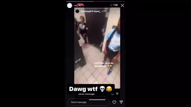 A wheelchair-bound girl being violently attacked in what appears to be a school elevator & bathroom. Other kids just stood by recording and laughing.