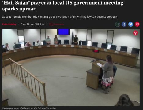 Satan’ prayer at local US government meeting sparks uproar