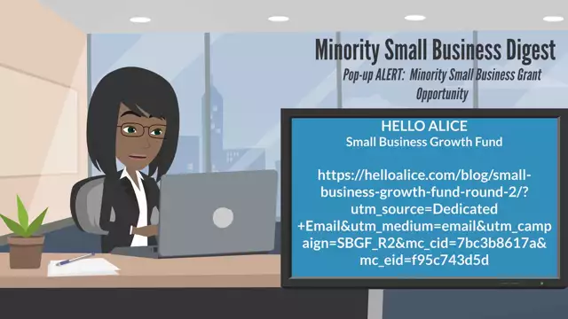 Pop-up ALERT:  Minority Small Business Grant Opportunity
