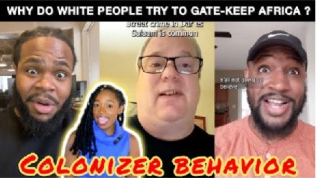 WHITE MAN tries to STOP AFRICAN-AMERICANS from coming to AFRICA