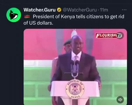 President of Kenya tells citizens to get rid of US dollars!!