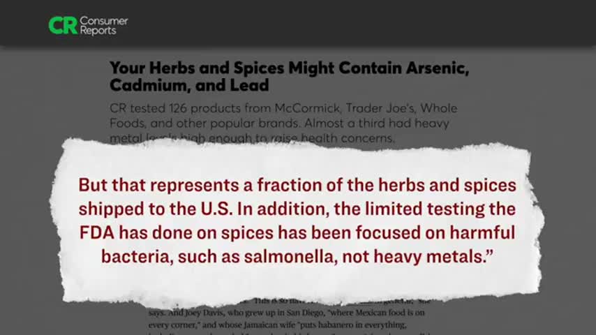 Beware of Toxic Spices- Heavy Metals Found in Major Brand Names