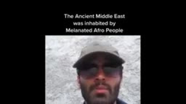 He explains the Middle East is a White hoax where Black People used to live.