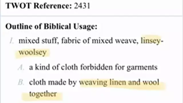 Wearing mixed fabrics wool & linen Scripture & science!