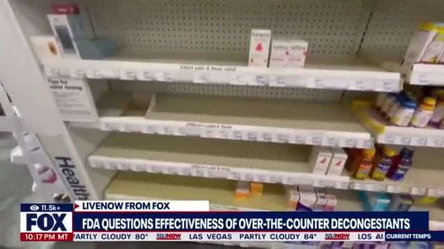 FDA PLANS TO POTENTIALLY REMOVE COLD MEDICATION FROM STORES